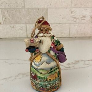 Jim Shore Santa “O’er the Fields We Go” Ornament Heartwood Creek Farm